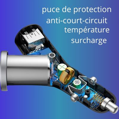 chargeur allume cigare/y double usb une prise cigare™ - Fallaitipenser auto accessoires