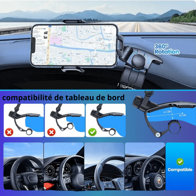 support de téléphone Topk dessus de volant - Fallaitipenser auto accessoires